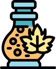 Glass bottle containing herbal extract, adorned with a leaf, symbolizing natural remedies and holistic wellness