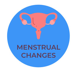 Menstrual changes flat style simple design concept. Vector cartoon graphic illustration