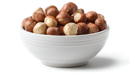 Obraz premium Bowl of Hazelnuts: A nutritious snack option, perfect for adding a touch of nutty flavor to your day.