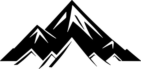 Silhouette of mountain logotype icon
