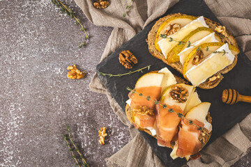 Tray with two delicious sandwiches.