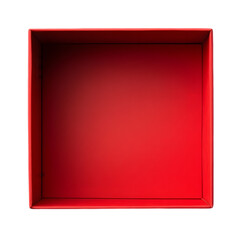 Top View of an Empty Red Box