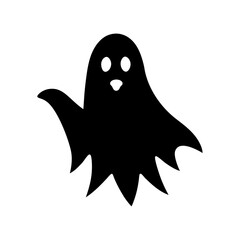 Ethereal Specter A Playful Halloween Ghost Icon Conjuring Whimsical Spookiness and Timeless Charm for Festive Graphic Designs and Themed Celebrations