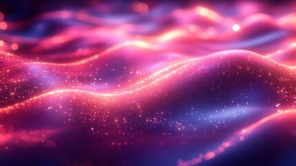 Captivating light waves digital abstract graphics vibrant environment viewpoint
