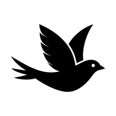 Obraz premium Elegant Swallow Silhouette A Symbol of Freedom and Grace in Flight, Perfect for Graphic Design and Creative Projects That Need a Touch of Nature's Beauty