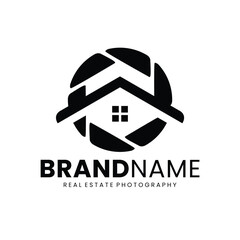 Real Estate Photography Logo Design. Minimalist and Modern. Vector illustration