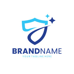 Shield Technology Logo Design. Simple and Modern. Vector illustration