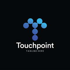 T Tech Logo Design. Simple and Modern. Vector illustration