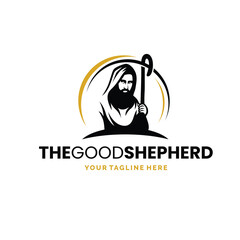 The Good Sheperd Logo Design. Simple and Modern. Vector illustration