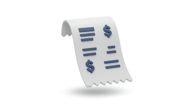 Simplify finances with a clear, modern budget receipt, perfect for personal finance apps and business expense tracking with a professional touch, easy to use for accounting