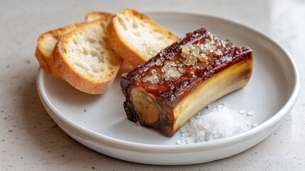 Roasted Bone Marrow — Minimal Top View (Revised)