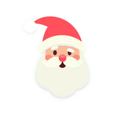 Cute Santa Claus sticker design for Christmas holidays. 