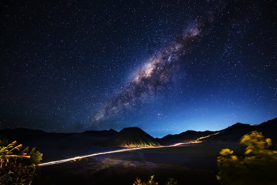 Milky way across Mt.Bromo,East Java,Indonesia