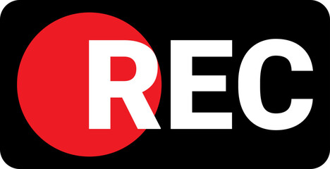 Red REC Icon - Recording Symbol