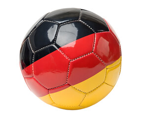 Flag Of Germany On Soccer Ball And Transparent Background