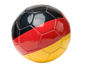 Flag Of Germany On Soccer Ball And Transparent Background