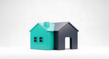 Half Finished House Project Concept for Construction and Renovation Services