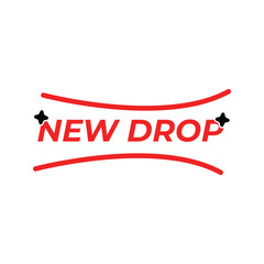 New Drop Text isolated on white background