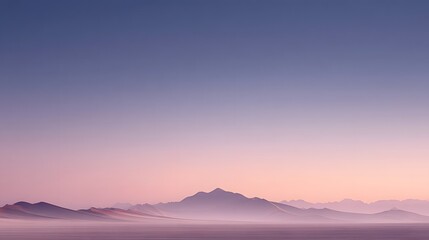 Obraz premium A smooth frozen lake horizon with pale ice tones reflecting a pastel twilight sky