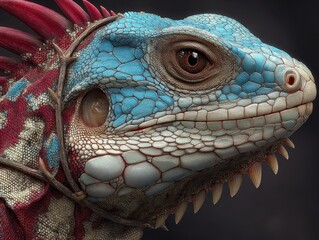 Vibrant Lizard Portrait