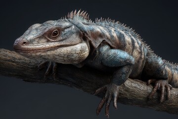 Obraz premium Blue Iguana on Branch