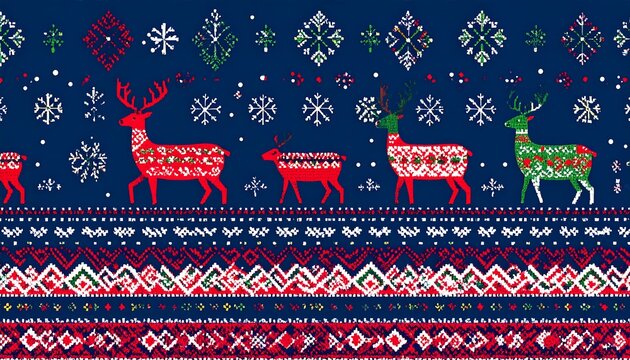 Festive reindeer pattern