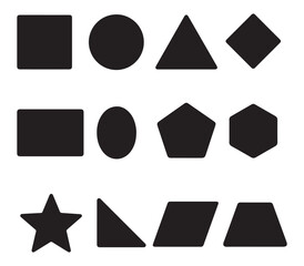 set of geometric shapes vector