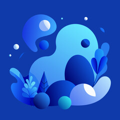 blue and white easter background