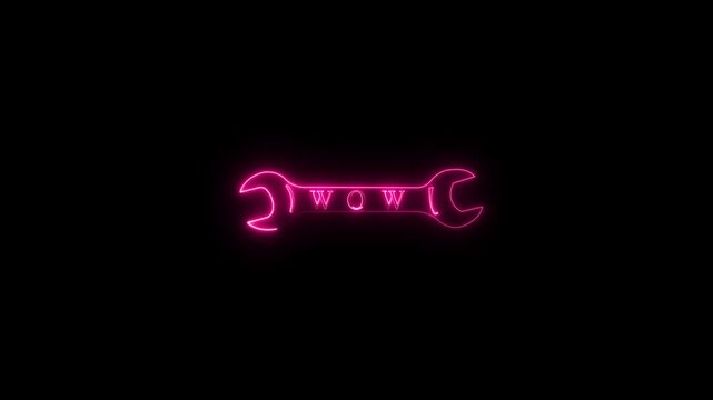 Glowing Neon Health Icon Animation & Black Background &ndash; Abstract junto Symbol. 4k video 
