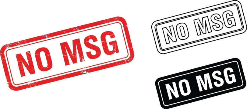 No msg stamp vector illustration food additive free design