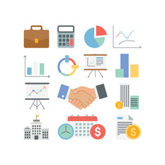 Fototapeta premium Business and finance icons collection for presentations and reports