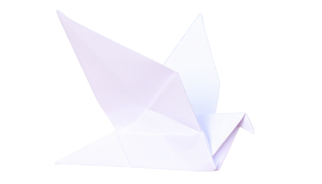 Paper Bird PNG, Realistic Origami Design, Transparent Background, Creative Craft and Decorative Art