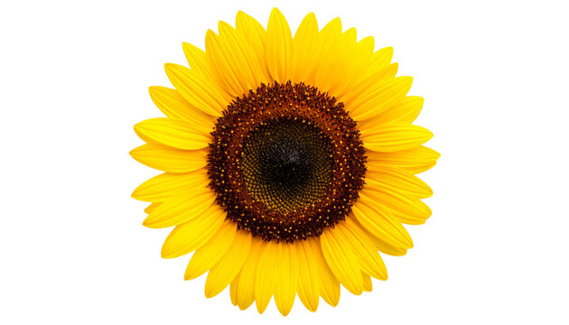 Sunflower PNG, Bright Yellow Bloom, Transparent Background, Floral Decoration and Natural Plant Design