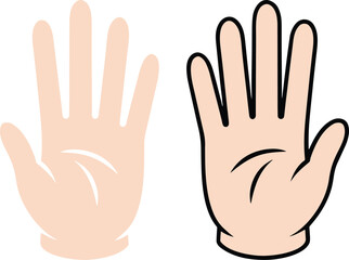 Fototapeta premium Flat vector illustration of a human hand gesture with clean outlines