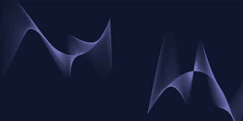 Abstract dark purple background with wave line pattern modern