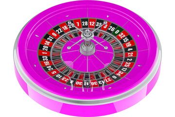 Pink Casino Roulette, transparent background