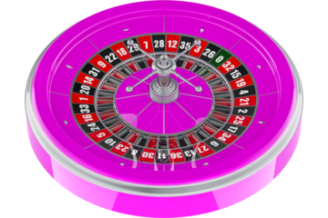 Pink Casino Roulette, transparent background