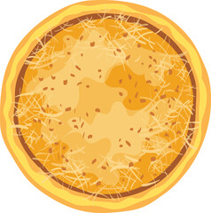 vector illustration of a cheese pizza