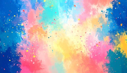 Obraz premium Abstract colorful splatter painting