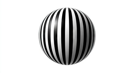 Obraz premium A sphere with black and white stripes.