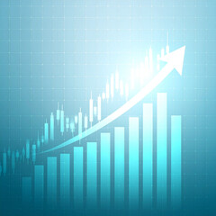 Stock Market Trading Growth Graph PNG Transparent Background