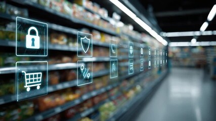 Grocery store security and data protection concept - Powered by Adobe