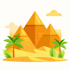 egyptian pyramids vector illustration