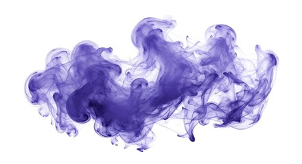 Abstract Purple Smoke Plume with Dynamic Flow and Vibrant Ink Cloud Effect for Artistic Backgrounds
