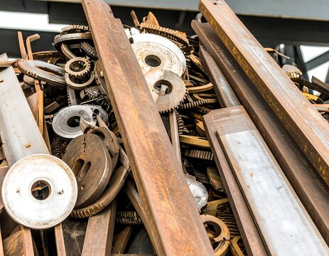 Rusty metal scraps - Powered by Adobe