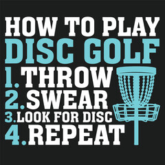 How To Play Disc Golf  vector design