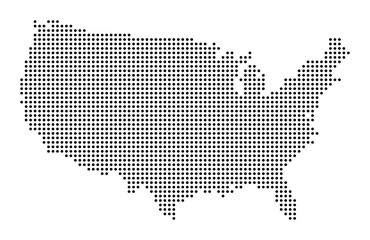 USA Map Dots Style Design Vector Illustration © Ankit