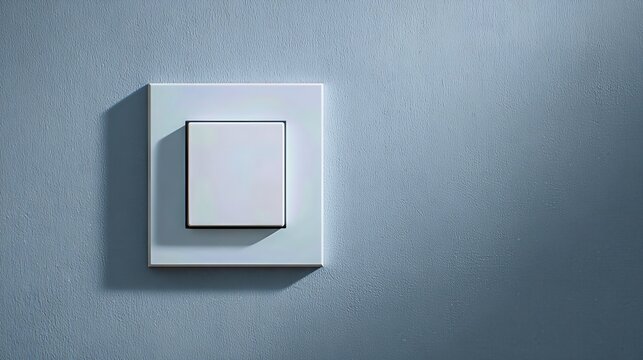 A smart light switch with an occupancy sensor is approached by a fingertip, set on a clean matte wall.