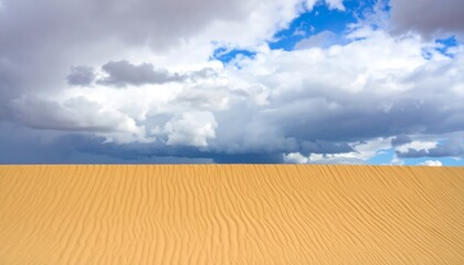 Naklejka premium Desert dune under a dramatic sky