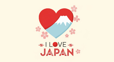 I Love Japan Illustration
